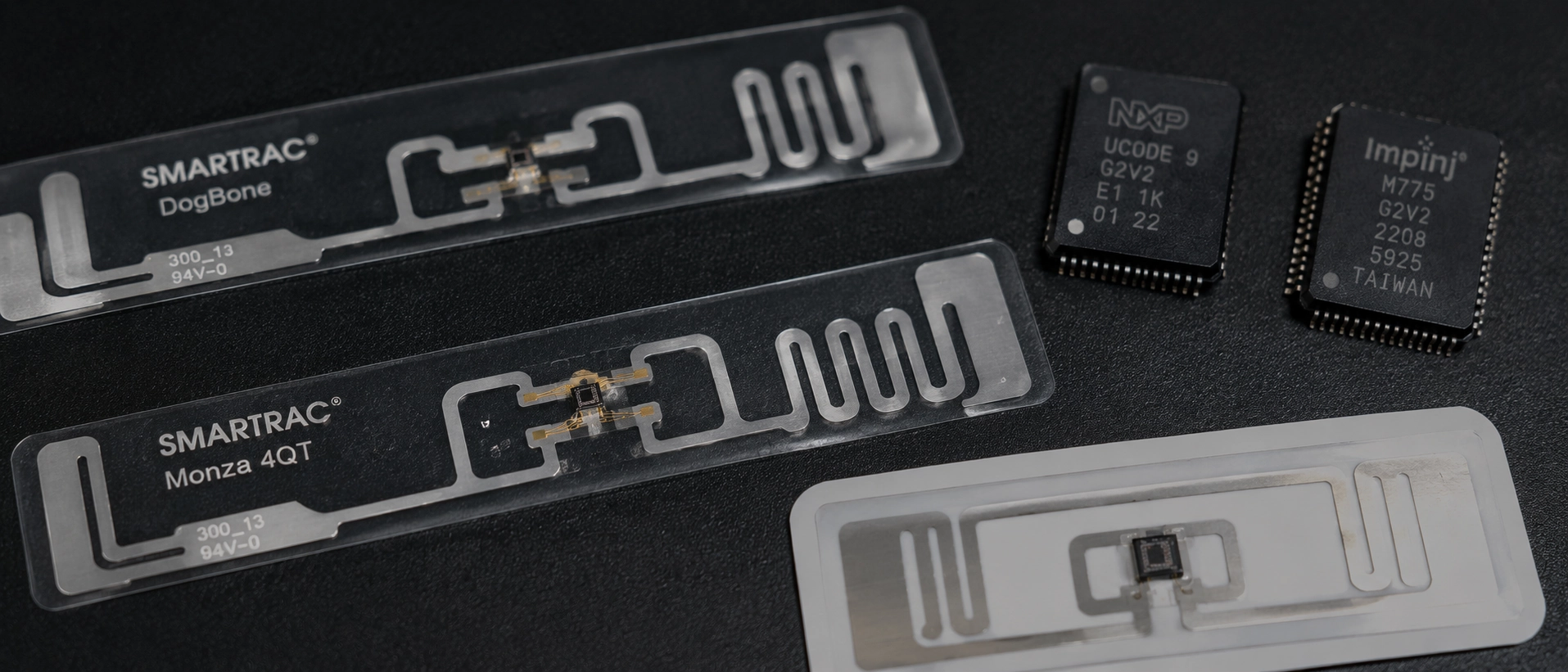 Macro view of high-performance semiconductor integrated circuits and secure RFID microchip inlays supporting Gen2v2 cryptographic authentication Macro view of high-performance semiconductor integrated circuits and secure RFID microchip inlays supporting Gen2v2 cryptographic authentication